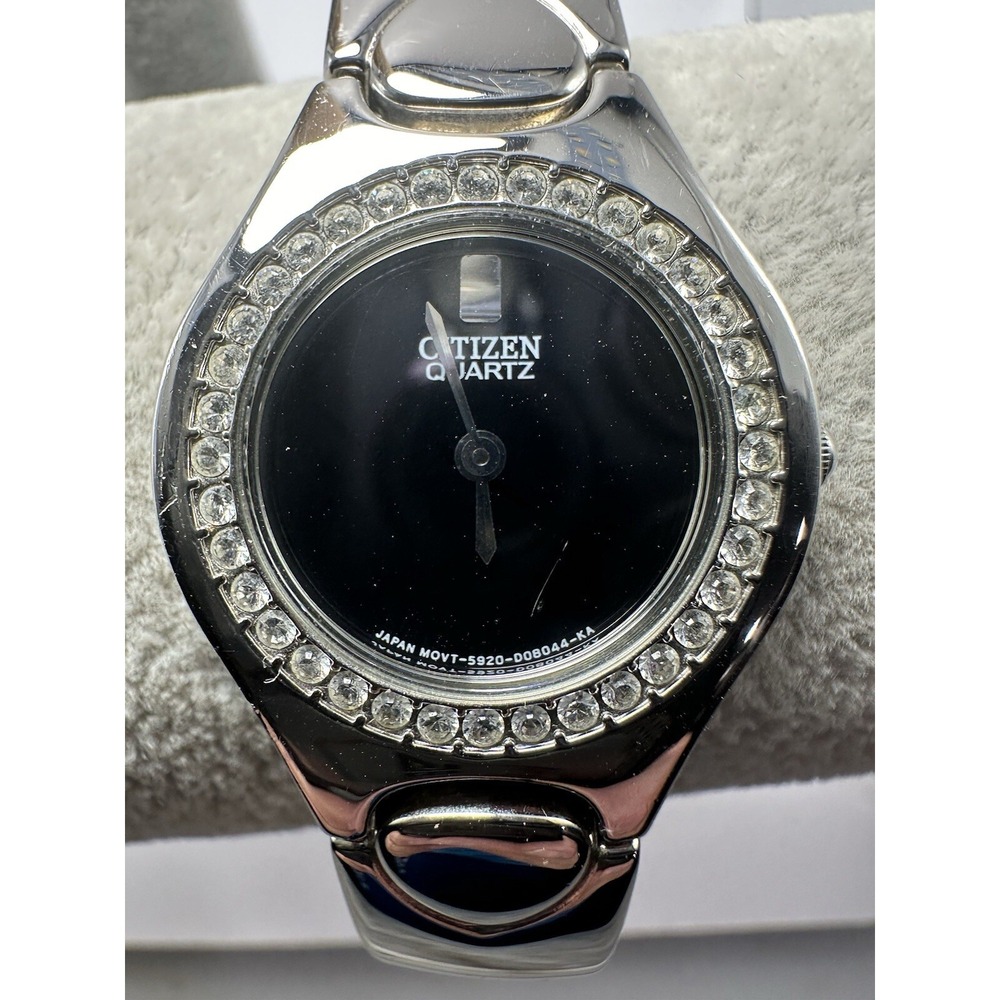 Citizen 5920-S92332 Ladies Watch 25MM 7" New Battery Silver‎ Tone Q